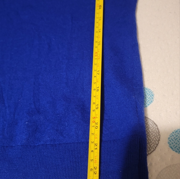 Blue fine merino sweater - Picture 3 of 4